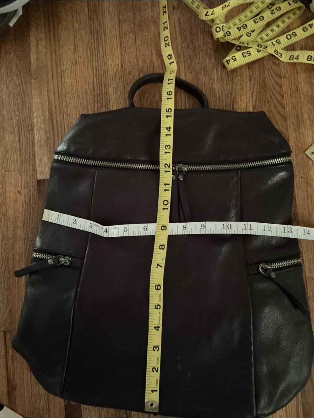 Minimalist Black Leather Backpack — Urban Everyday Backpack